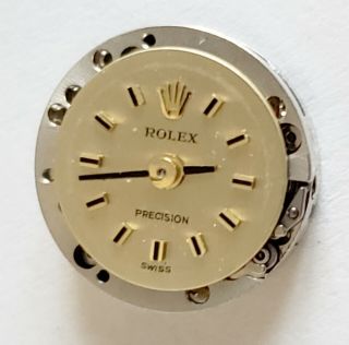 Vintage Rolex Precision Lady Wrist Watch Movement Cal 1400 Asis 77 - 7 - P