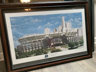 Vintage Carolina Panthers Bank Of America Stadium Painting 2005 490/1000 Frame