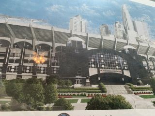 Vintage Carolina Panthers Bank of America Stadium Painting 2005 490/1000 Frame 3