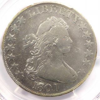 1801 Draped Bust Half Dollar 50c O - 101 - Pcgs Fine Details - Rare Date Coin
