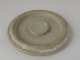 Antique Stoneware Crock Lid 4 1/4 " Diameter
