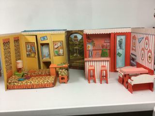 Vintage Barbie Goes To College Cardboard Playset