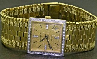 Juvenia Vintage Heavy 18k Gold.  50ct Vs Diamond Automatic Men 