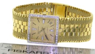 Juvenia vintage heavy 18K gold.  50CT VS diamond automatic men ' s watch w/ date 4