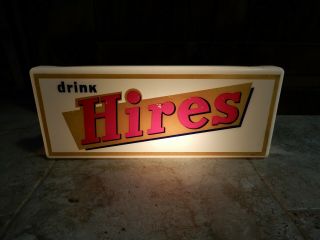 Vintage Hires Root Beer Lighted Sign Dualite Light Up Store Sign 5