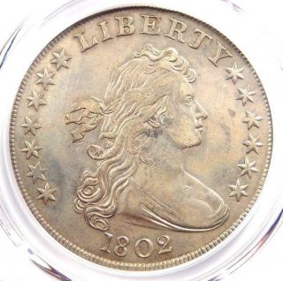 1802 Draped Bust Silver Dollar $1 - Certified Pcgs Xf Details (ef) - Rare Coin