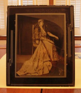 Art Deco Reverse Painted Glass Picture Frame Maria Olszewska Opera Photo 1928 - 32