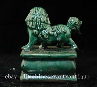 CHINESE old PORCELAIN lion statue seal c01 4