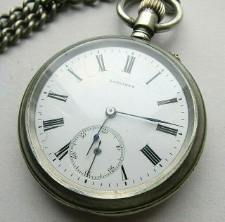 Swiss Longines Pocket Watch For Railway Workers.  Beginning Of The Xx Century.