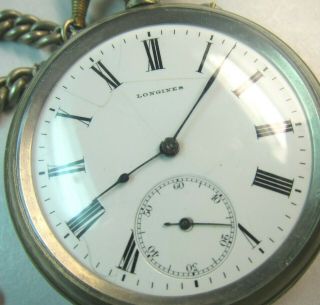 Swiss LONGINES pocket watch for railway workers.  Beginning of the XX century. 5