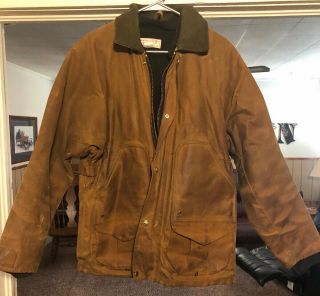 Rare Vintage Cc Filson Wetlands Duck Hunting Tin Cloth Wool Waterfowl Jacket Med