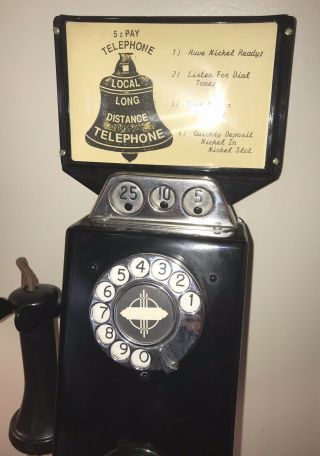 Antique Vintage Pay Phone,  Gray Manufacturing 3