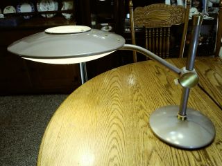 Vintage Dazor Mid Century Modern,  Atomic Era Flying Saucer Desk Table Lamp 2008