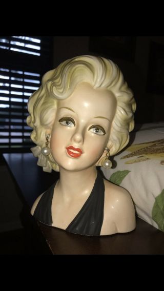 TOTALLY GORGEOUS 1960 ' S MARILYN MONROE HEAD VASE VINTAGE 2