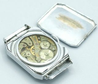 1927 Vintage BULOVA ART DECO SWISS MENS DRESS WATCH 14K WHITE GOLD FILLED 15J 4