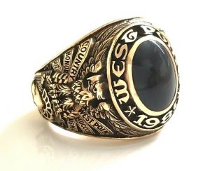 Authentic 14k Gold 1981 West Point Mens Class Ring Usa Military Academy Vintage