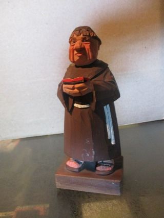 Co Trygg Sweden Wood Carving Monk Reading