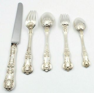 VINTAGE TIFFANY & CO.  ENGLISH KING STERLING SILVER 5 PIECE PLACE SETTING NR 5470 2