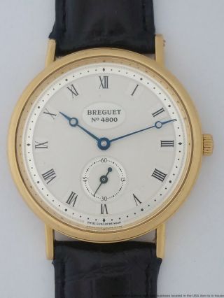 Breguet 18k Gold Ref 3910 4800 K Mens Dress Wrist Watch Vintage