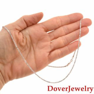 Italian Milor 14k White Gold Fancy Link Chain Necklace Nr