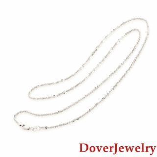 Italian Milor 14K White Gold Fancy Link Chain Necklace NR 3