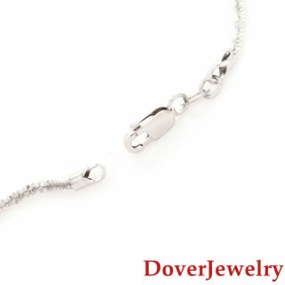 Italian Milor 14K White Gold Fancy Link Chain Necklace NR 5