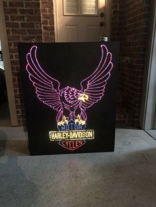 1980’s 1990’s Harley Davidson Dealer Sign Very Rare Perfectly