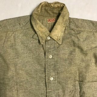 Vintage Early 1900 ' s S&L Lightweight Smooth Wool Pull - Over Shirt 2