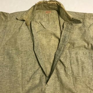 Vintage Early 1900 ' s S&L Lightweight Smooth Wool Pull - Over Shirt 6