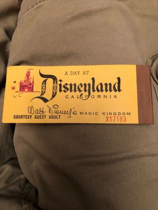 Vintage 1956 Disneyland Tickets