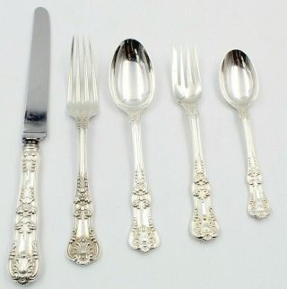 Vintage Tiffany & Co.  English King Sterling Silver 5 Piece Place Setting Nr 5472