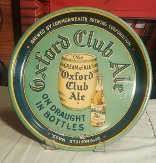 Vintage Oxford Club Commonwealth Brewing Corporation Springfield,  Ma 13 " Pie 30 