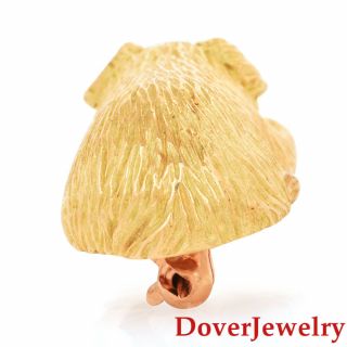 Estate Diamond 18K Yellow Gold Dog Puppy Pin 7.  9 Grams NR 5