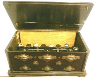 Vintage Grebe Mu - 1 Battery Radio: W/ 5 Globe Tubes - Chain Drive