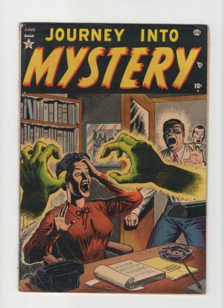 Journey Into Mystery 1 Vintage Marvel Atlas Comic Key 1st Issue Horror Gold 10c