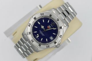 Tag Heuer 2000 Series Classic Professional WK1113 Watch Mens BLUE Crystal 6