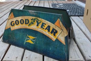Vintage Good Year Tire Stand Metal Display Sign Garage Gas Oil Car Truck Decor 3