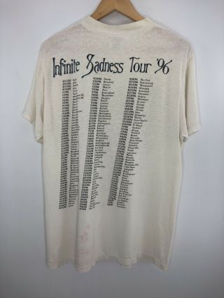 The Smashing Pumpkins Vintage 1996 Infinite Sadness Tour Tultex T - Shirt Size Lrg 2