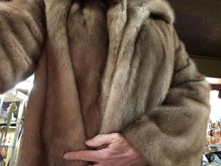 Vintage Mink Fur Coat - Miller Brothers - Beige - Sable - length 11
