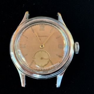 Vintage Longines Stainless Steel Case 142 Copper Dial Authentic Rare