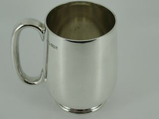 Victorian Solid Sterling Silver Plain One Pint Beer Tankard Sheffield 1898 290g