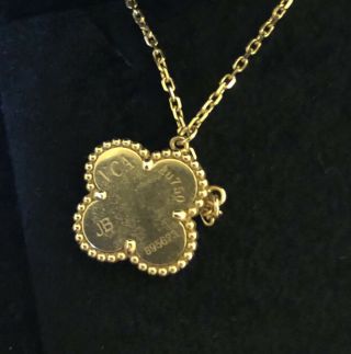 Van Cleef & Arpels Vintage Alhambra Mother Of Pearl Necklace Diamond Necklace 7