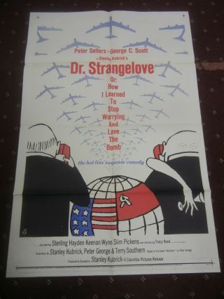 Dr.  Strangelove Vintage Movie 1 - Sheet Poster 1964