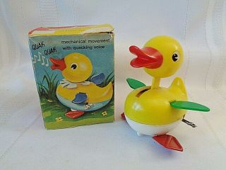 Vintage Kohler Western Germany Mechanical Wind Up Duck Toy W/ Box