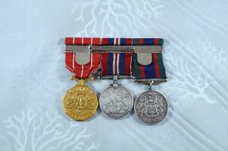 Canada WW2 Medal Group of 3 (Canadian Decoration Medal) J.  A.  P.  Theroux B375 2