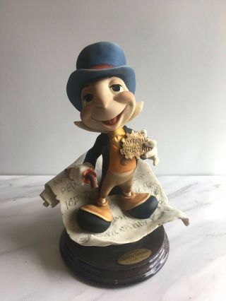 Extremely Rare Vintage Giuseppe Armani Jiminy Cricket Figurine Disney Pinocchio
