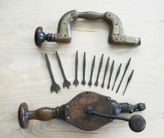 Antique Wooden Breast Drill And Brace Woodworking