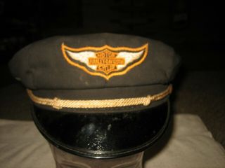 VTG 1940 ' S HARLEY DAVIDSON CAPTAINS RIDING HAT CAP KNUCKLEHEAD PANHEAD 5