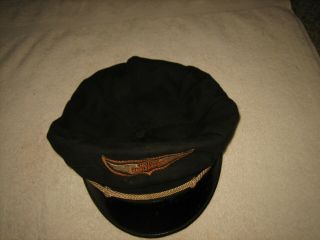 VTG 1940 ' S HARLEY DAVIDSON CAPTAINS RIDING HAT CAP KNUCKLEHEAD PANHEAD 6