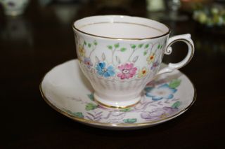 Antique Tuscan Fine China Teacup And Saucer 8876h
